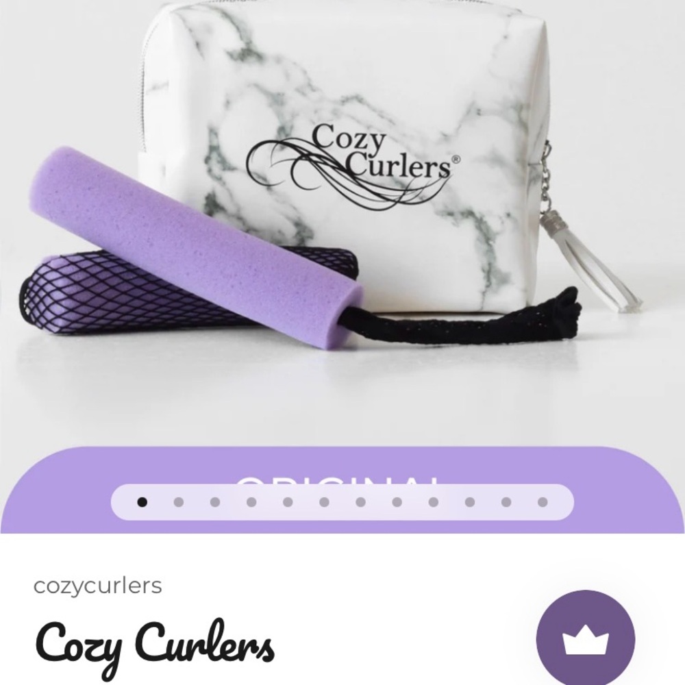 Original Cozy Curlers Set with Purple Rollers